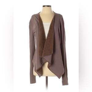 Hinge Brown Open Front Cardigan